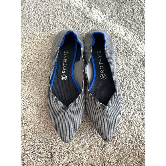 Rothy's Black and Blue Flats, size 10 -fits like 9 - Picture 1 of 5